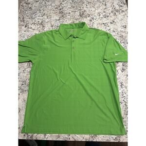 Men’s Nike Golf Sport Polo Shirt Dri-Fit Size Large Apple Green Great Condition